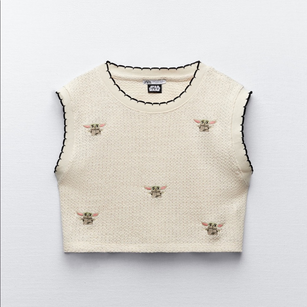 Zara Embroidered Star Wars Disney Top